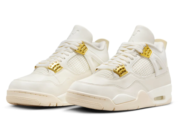 Air Jordan 4 Retro Shoes - Metallic Gold (AQ9129-170)