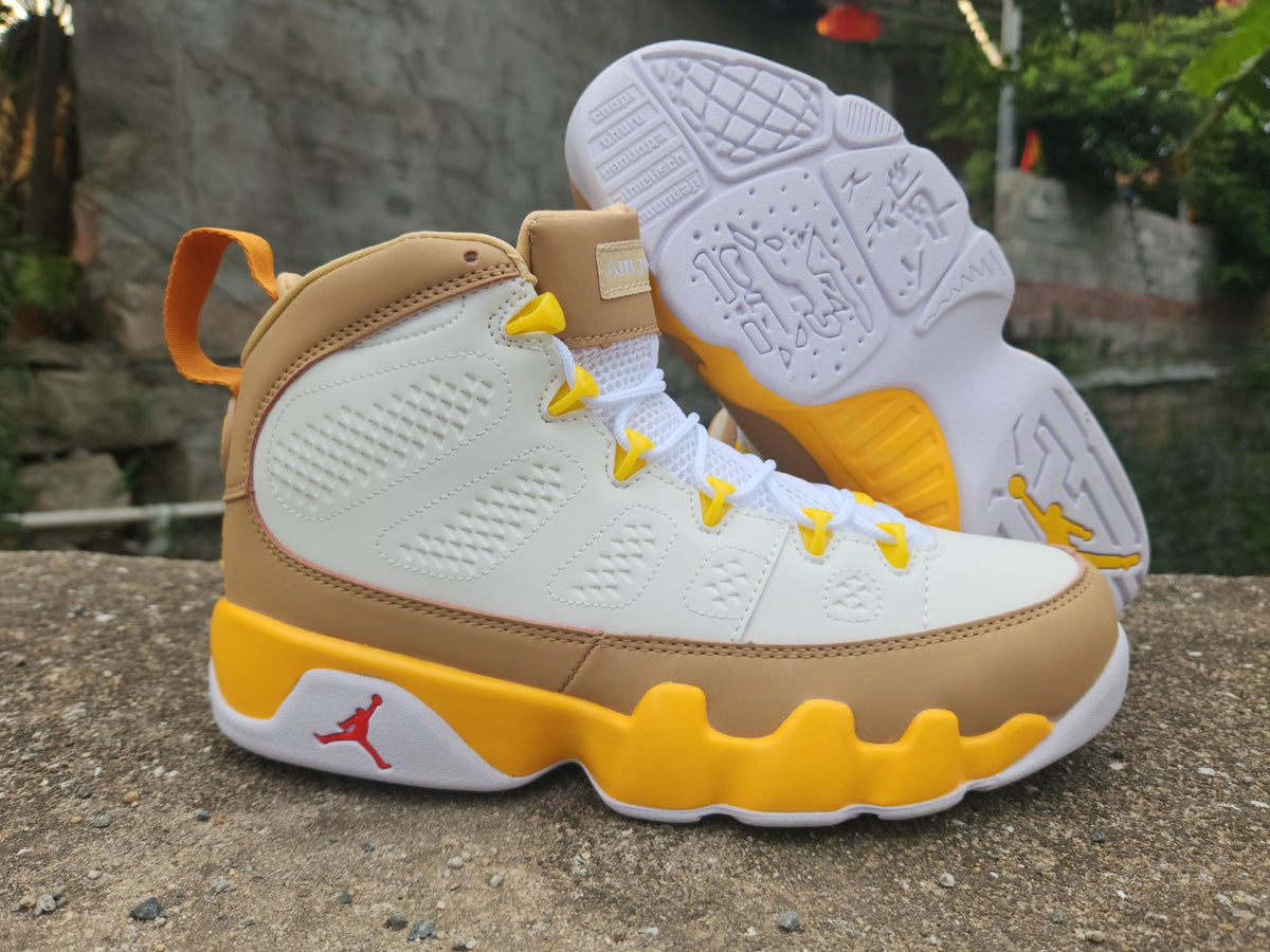Air Jordan 9 Retro 'White/Tan Yellow'