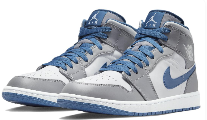 Air Jordan 1 Mid Cement Grey True Blue (DQ8426-014)