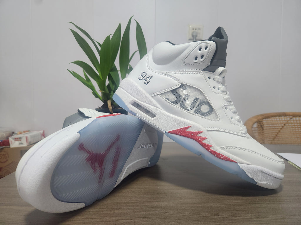 Air Jordan 5 Retro 'White/Red' Men's