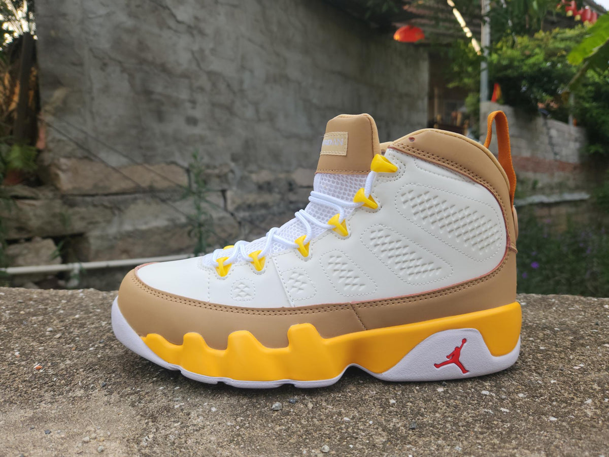 Air Jordan 9 Retro White/Wheat Sneakers (Men's & Women's)