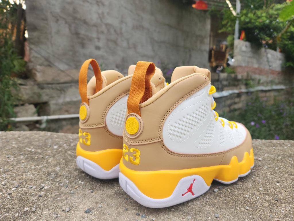 Air Jordan 9 Retro White/Wheat Sneakers (Men's & Women's)