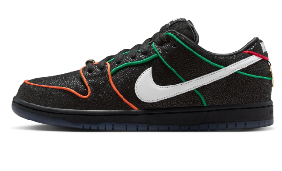 Nike SB Dunk Low Pro QS “Black/White/Challenge Red”