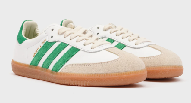 adidas Samba Shoes - White / Jolly Green