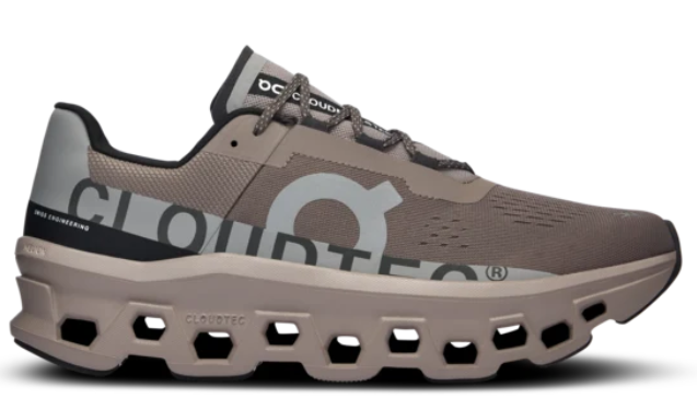 On Men's Cloudmonster Running Shoes - Cinder / Fog