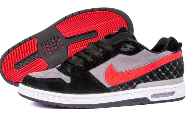 Nike SB Paul Rodriguez Zoom Air Low “Black/Varsity Red/Flint Grey” (125)