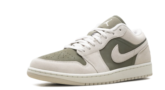 Air Jordan 1 Low SE Medium Olive/Sail Sneakers (HV4089-201)