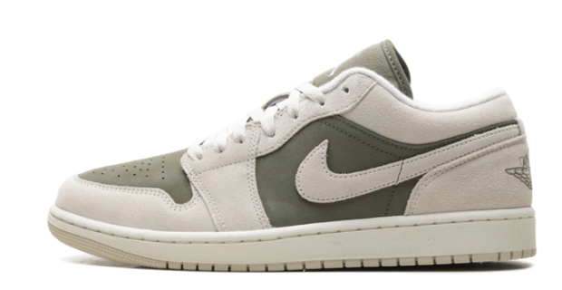 Air Jordan 1 Low SE Medium Olive/Sail Sneakers (HV4089-201)