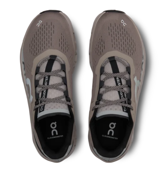 On Men's Cloudmonster Running Shoes - Cinder / Fog