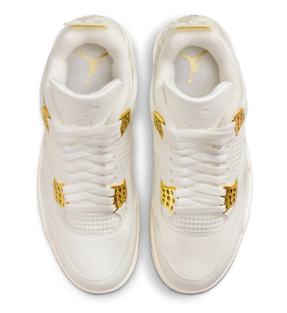 Air Jordan 4 Retro Shoes - Metallic Gold (AQ9129-170)