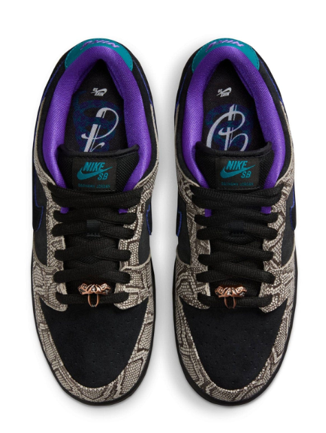 Nike SB Dunk Low Dashawn Jordan “Snake Skin - Black/Fierce Purple” (140)