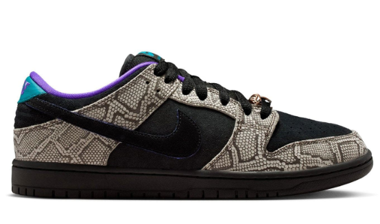 Nike SB Dunk Low Dashawn Jordan “Snake Skin - Black/Fierce Purple” (140)